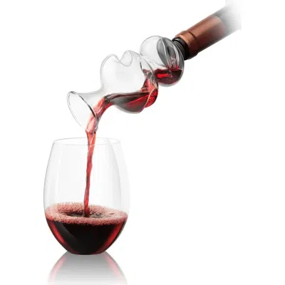 Final Touch On The Bottle Conundrum Wine Aerator, Glass & Bpa-free Silicone In Clear