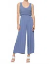 Final Touch Rosaria Jumpsuit In Steel Blue In Blue