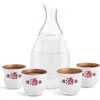 Final Touch Sake Decanter Set In White