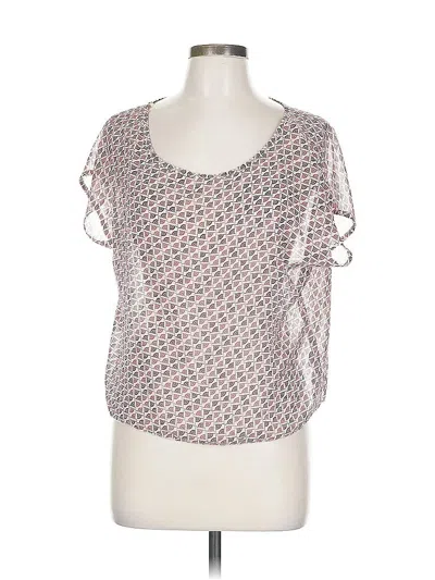 Pre-owned Final Touch Short Sleeve Blouse In Pink