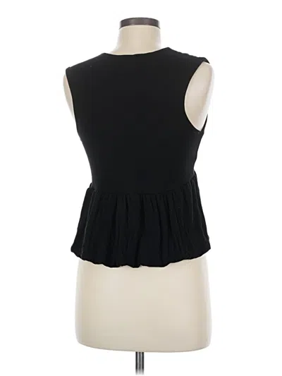 Pre-owned Final Touch Sleeveless Blouse In Black