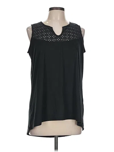 Pre-owned Final Touch Sleeveless Blouse In Black
