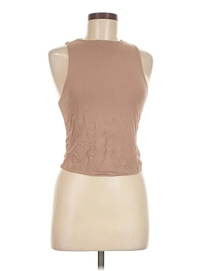 Pre-owned Final Touch Sleeveless Blouse In Tan