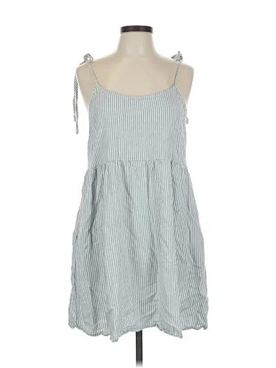 Pre-owned Final Touch Tank Top Blue Halter Neckline Tops