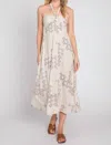 FINAL TOUCH THE GIO PRINTED HALTER NECK MAXI DRESS IN SAGE