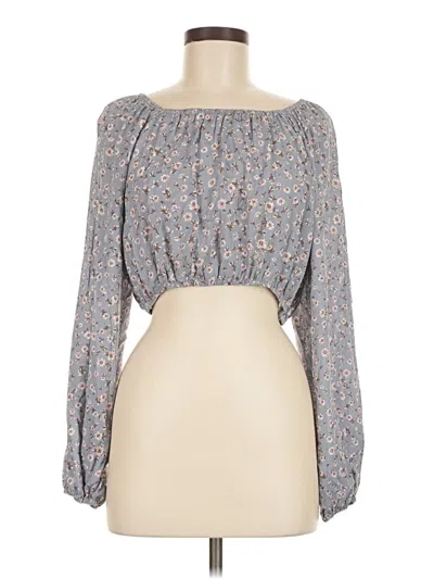 Pre-owned Final Touch Tube Top Gray Strapless Neckline Tops