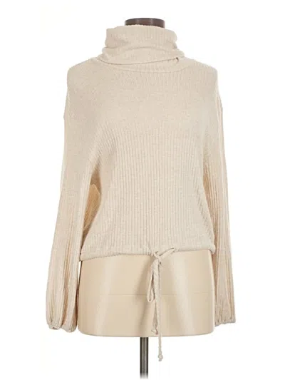 Pre-owned Final Touch Turtleneck Sweater In Tan
