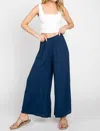 FINAL TOUCH WIDE LEG PANTS IN DARK TEAL