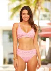 Final Sale Algarve Reversible High Waisted Bikini Bottom In Pink