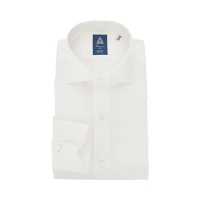 Finamore 1925 170 Two-ply Cotton Poplin Shirt In White