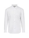 Finamore 1925 Finamore Classic White Cotton Shirt With Traditional Collar In White