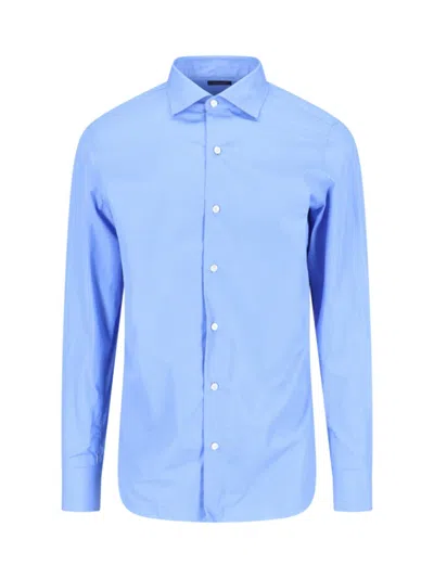 FINAMORE 1925 1925 SLIM SHIRT - LIGHT BLUE