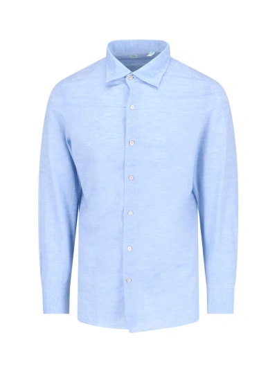 Finamore 1925 Basic Shirt In Light Blue