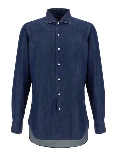 Finamore 1925 Shirt In Blue