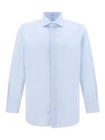 Finamore 1925 Classic Cotton Shirt In Blue