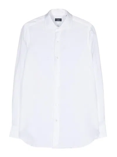 Finamore 1925 Cotton And Linen Blend Shirt In White