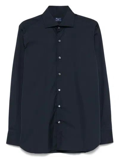 Finamore 1925 Cotton Shirt In Blue