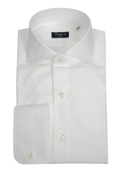 Finamore 1925 Double-twisted Cotton Poplin Tailored Shirt In White