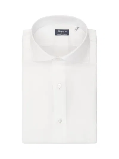 Finamore 1925 Eduardo Z-tone Milan Shirt In White