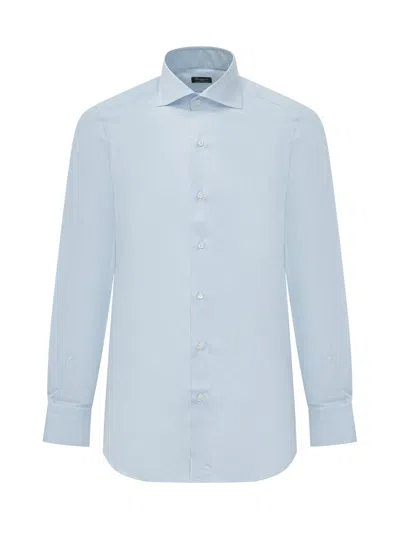 Finamore 1925 Elegant Mini Shirt For Effortless Style In Blue