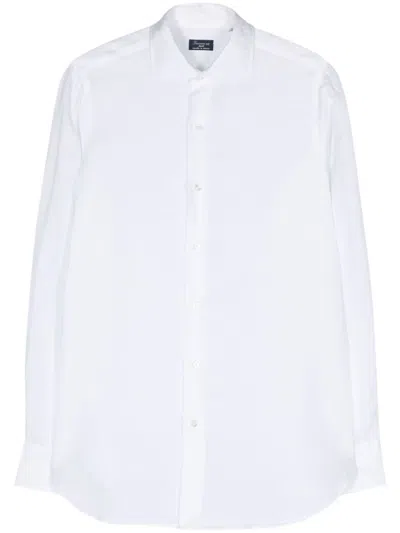 Finamore 1925 Finamore Cotton And Linen Blend Shirt In White