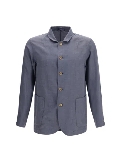 Finamore 1925 Finamore Cotton And Silk Blend Jacket In Gray