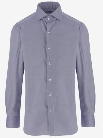 Finamore 1925 Finamore Cotton Shirt In Blue