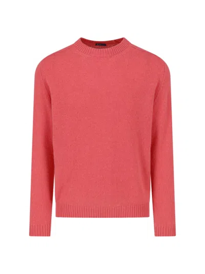 Finamore 1925 Finamore Crewneck Wool-cashmere Sweater In Pink