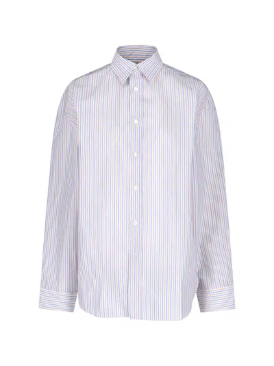 Finamore 1925 Finamore Finely Tailored Linen-cotton Shirt For Women In White