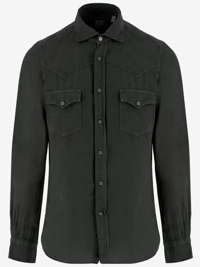 Finamore 1925 Finamore Linen Shirt In Green