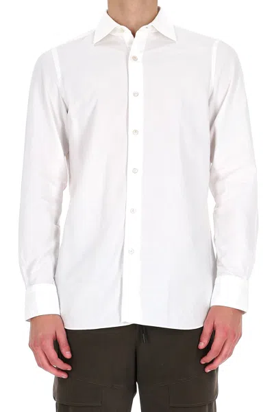 Finamore 1925 Finamore Men's Mini Button-up Shirt For Fw25 In White