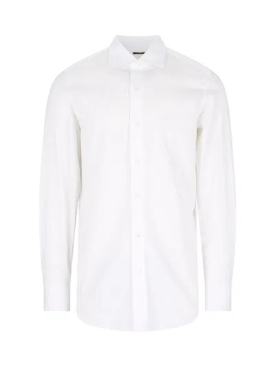 Finamore 1925 Finamore Men's Slim-fit Dress Shirt In White