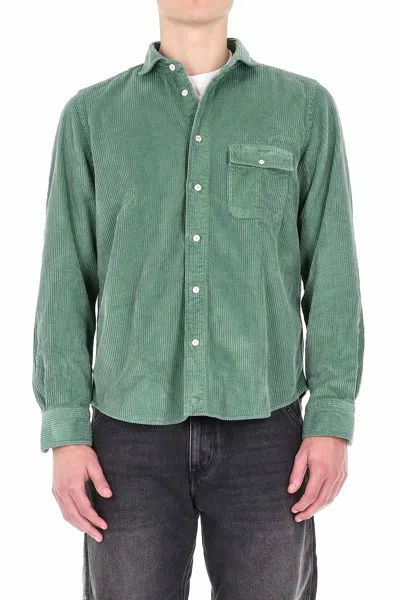 Finamore 1925 Finamore Mini Tailored Button-up Shirt For Men - Fw25 Collection In Green