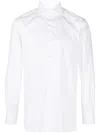 Finamore 1925 Finamore Classic White Cotton Shirt With Traditional Collar In White