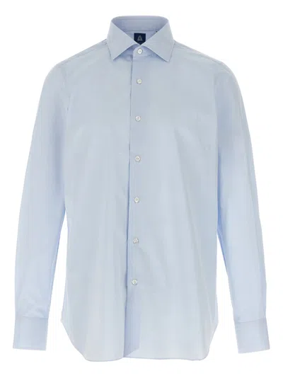 Finamore 1925 Light Blue Regular Solid Shirt