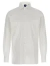 Finamore 1925 Timeless White Button-down Shirt With Structured Collar In Multi