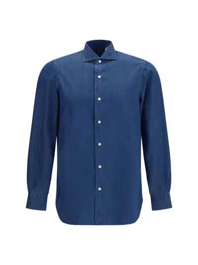 Finamore 1925 Finamore Napoli Shirt In Blue