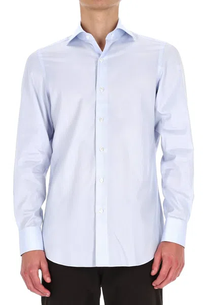 Finamore 1925 Finamore Premium Mini Shirt For Men - Fw25 Collection In Blue