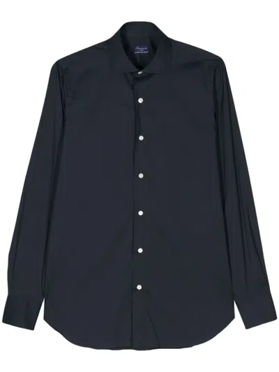 Finamore 1925 Finamore Regular Fit Cotton Shirt In Black