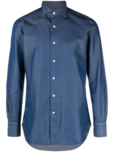 FINAMORE 1925 FINAMORE REGULAR FIT DENIM SHIRT