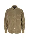 Finamore 1925 Classic Brown Button-down Shirt With Traditional Collar In Brown