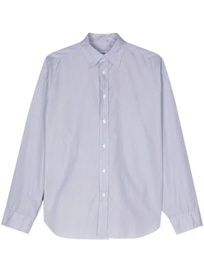 Finamore 1925 Finamore Striped Cotton Shirt In Blue