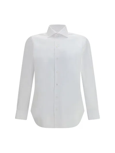 Finamore 1925 Finamore Tailored Pinpoint Cotton Shirt In White