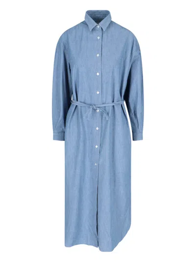 Finamore 1925 Finamore Women's 100% Cotton Dress In Blue
