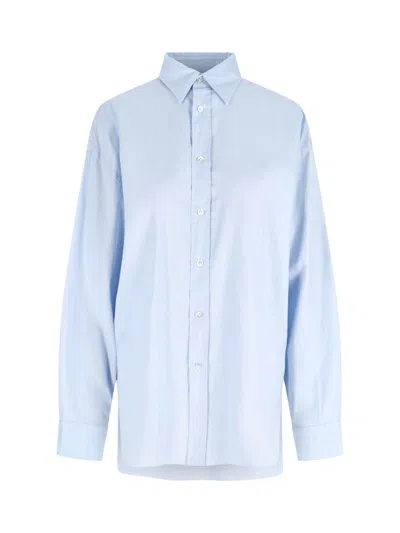Finamore 1925 Finamore Women's 100% Cotton Shirt In Blue