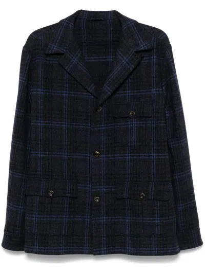 Finamore 1925 Finamore Wool Single-breasted Jacket In Black
