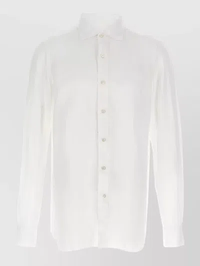 Finamore 1925 Gaeta Mens Long Sleeves Shirt In White