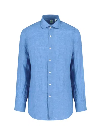 Finamore 1925 Light Blue Gaeta Linen Shirt