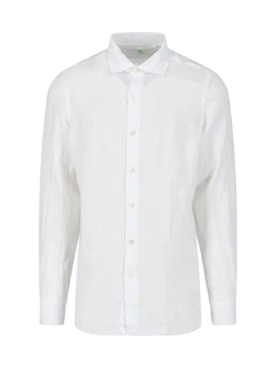 Finamore 1925 Gaeta Mens Long Sleeves Shirt In White