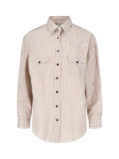Finamore 1925 Checked Shirt In Beige